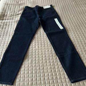 Uniqlo women dark blue jeans